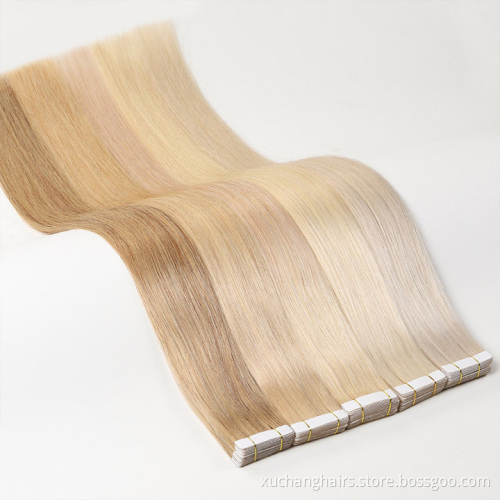 Extensiones de cabello 100% Remy: dominio invisible de cinta adhesiva